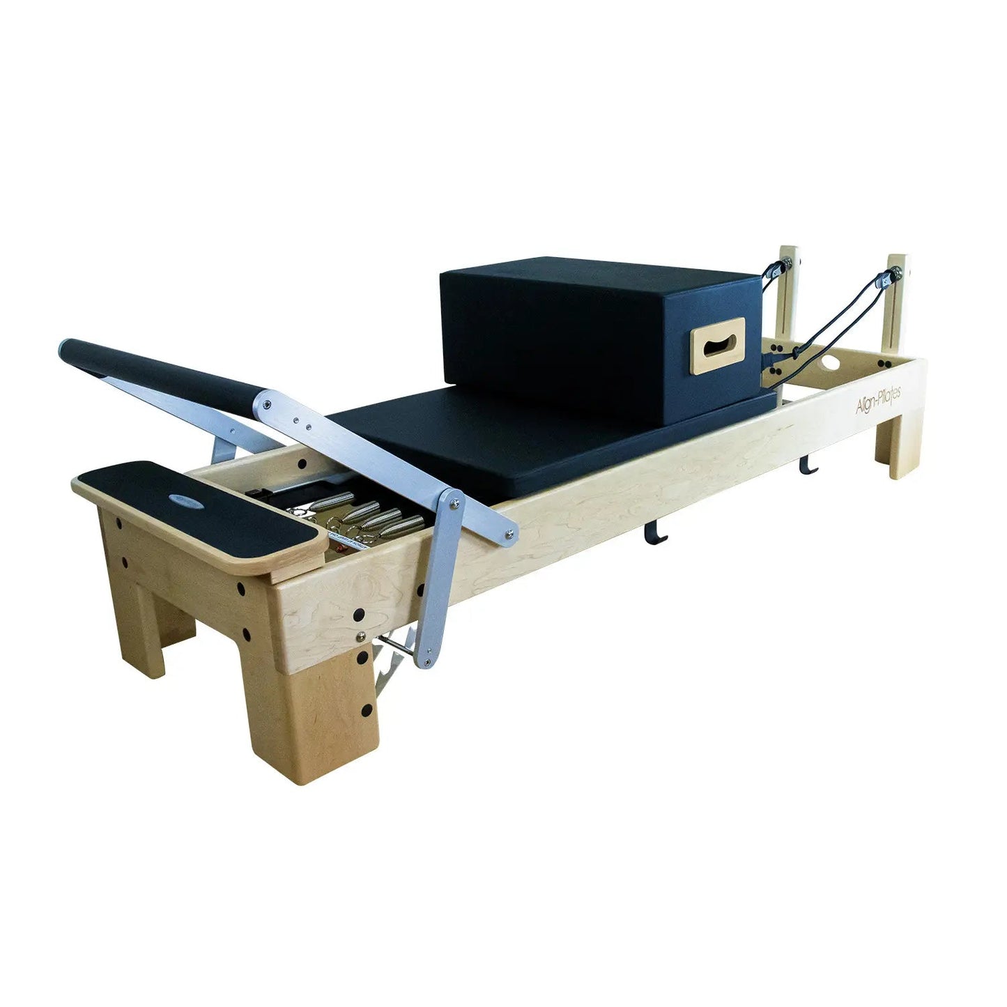 Align-Pilates M8 Pro Maple Wood Reformer with Sitting Box Set