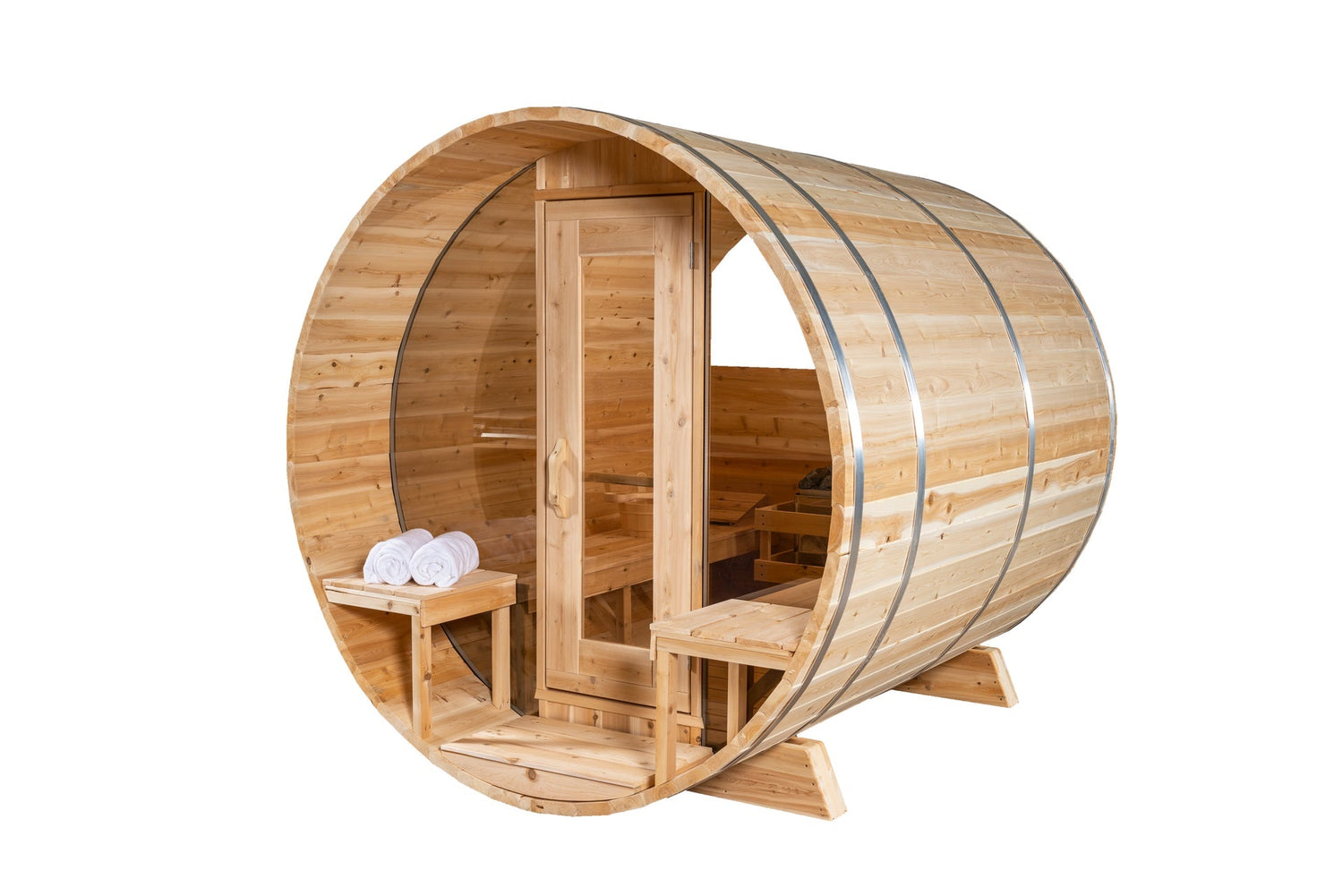 Dundalk Leisure Craft - Tranquility MP Barrel Sauna - Sauna by Dundalk LeisureCraft available at Body Recovery Supply