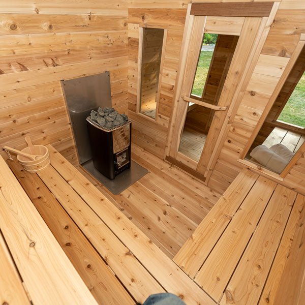 Dundalk LeisureCraft Canadian Timber Georgian 5 - 6 Person Cabin Sauna with Changeroom - Sauna by Dundalk LeisureCraft