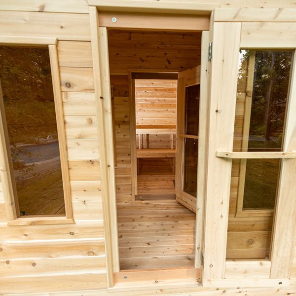 Dundalk LeisureCraft Canadian Timber Georgian 5 - 6 Person Cabin Sauna with Changeroom - Sauna by Dundalk LeisureCraft