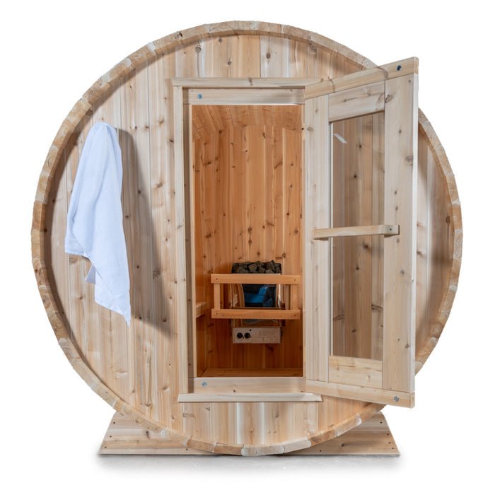 Dundalk LeisureCraft Harmony Person Barrel Sauna - Sauna by Dundalk LeisureCraft available at Body Recovery Supply