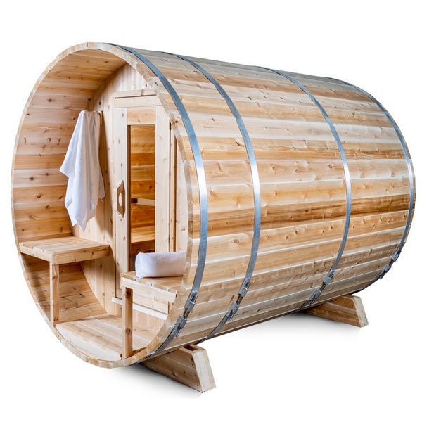 Dundalk LeisureCraft Canadian Timber Serenity Barrel Sauna - Sauna by Dundalk LeisureCraft available at Body Recovery Supply