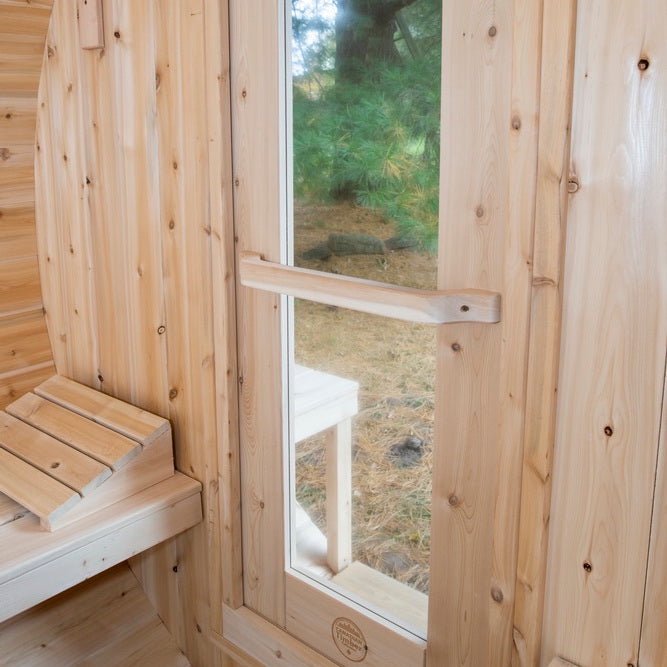 Dundalk LeisureCraft Canadian Timber Serenity Barrel Sauna - Sauna by Dundalk LeisureCraft available at Body Recovery Supply