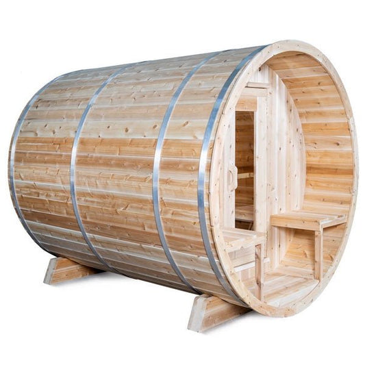 Dundalk LeisureCraft Canadian Timber Serenity Barrel Sauna - Sauna by Dundalk LeisureCraft available at Body Recovery Supply