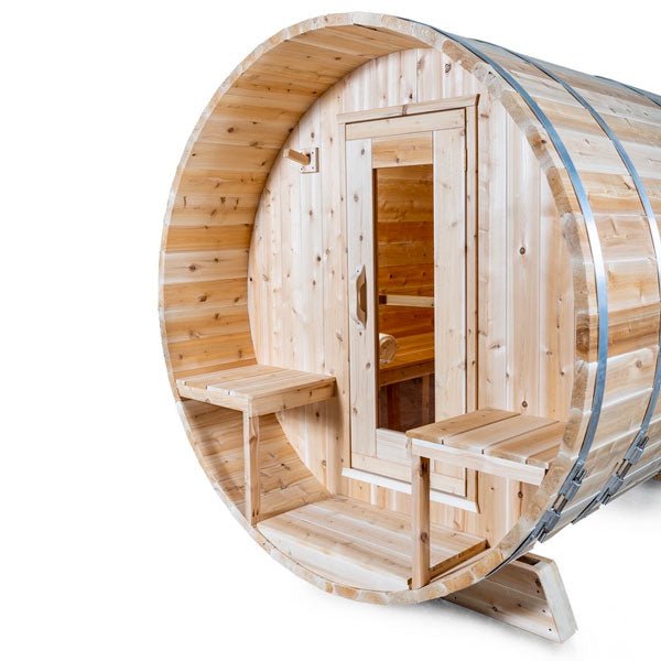 Dundalk LeisureCraft Canadian Timber Serenity Barrel Sauna - Sauna by Dundalk LeisureCraft available at Body Recovery Supply