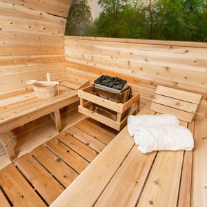 Dundalk LeisureCraft Canadian Timber Serenity MP 2 - 4 Person Traditional Outdoor Barrel Sauna - by Dundalk LeisureCraft